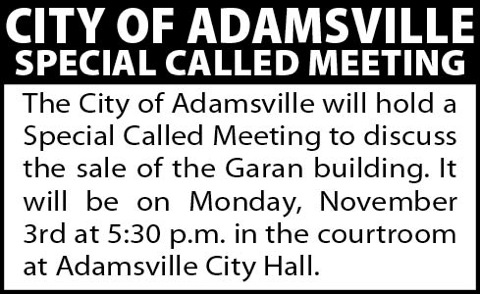 City of Adamsville-Meeting