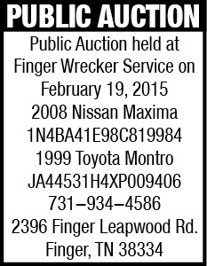 Finger Wrecker Service-Auction