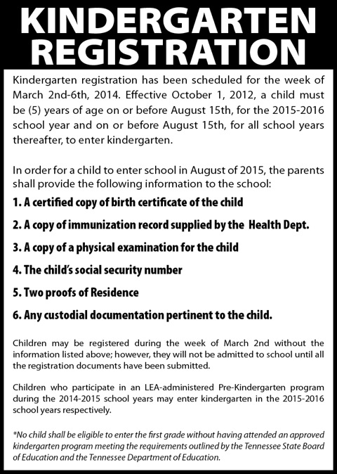 McNairy Co BoE Kindergarten