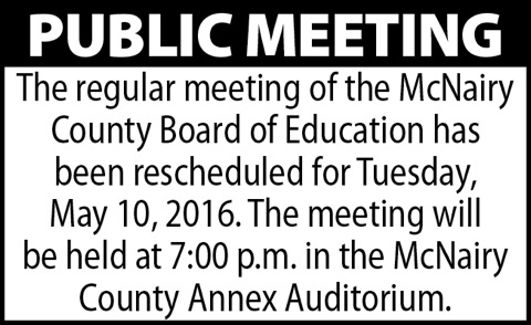 McNairy County Bd of Ed-meeting