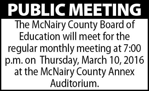 McNairy County Bd of Ed-meeting