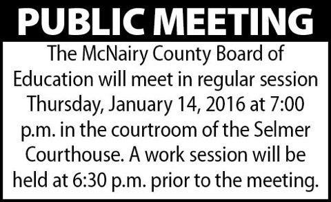 McNairy County Bd of Ed-meeting
