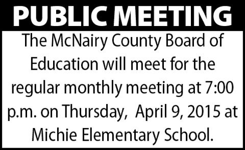 McNairy County Bd of Ed-meeting