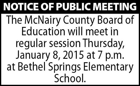 McNairy County Bd of Ed-meeting