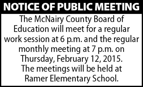 McNairy County Bd of Ed-meeting
