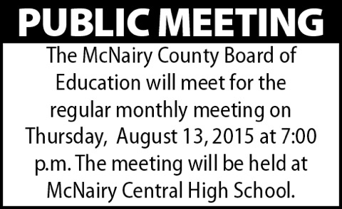 McNairy County Bd of Ed-meeting
