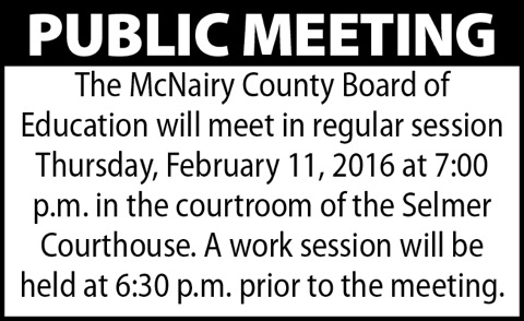 McNairy County Bd of Ed-meeting