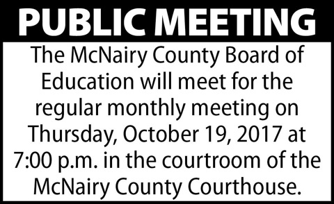 McNairy County Bd of Ed-meeting