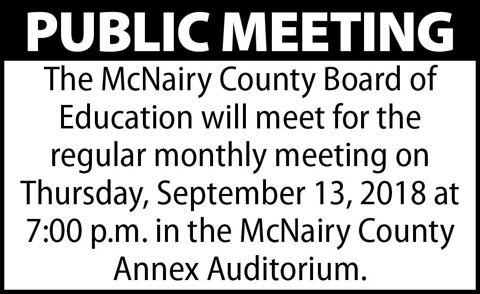 McNairy County Bd of Ed-meeting