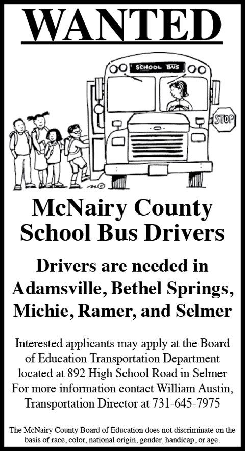 McNairy County BOE Transporation-Driver