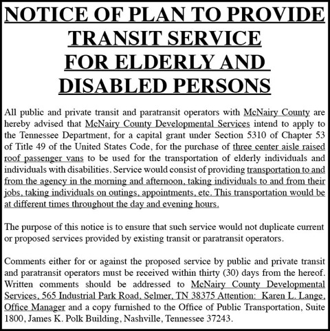 McNairy County Dev Services-Transit