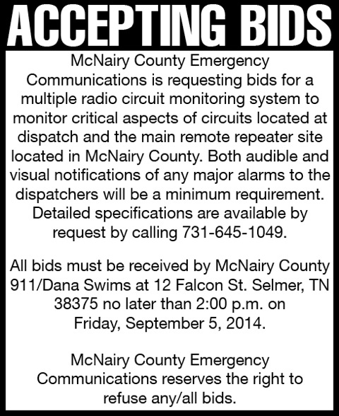 McNairy County E-911-BIDS