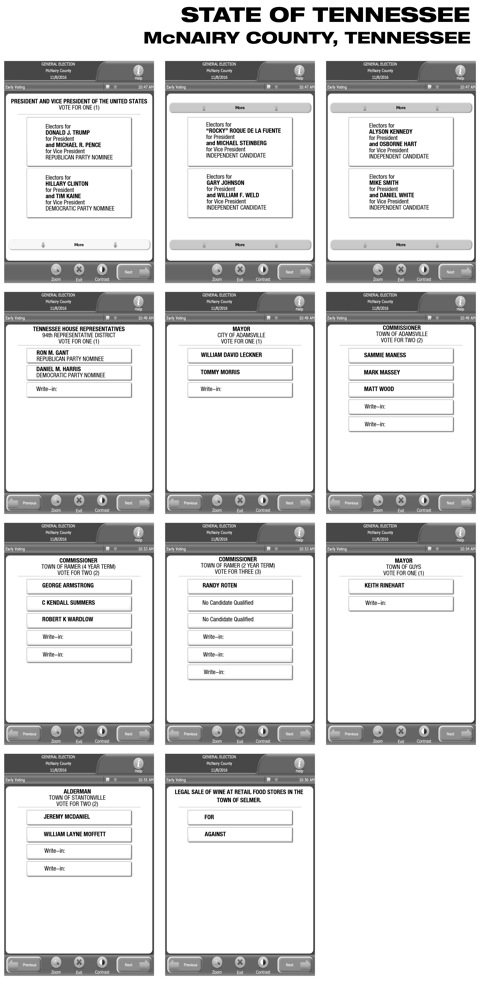 McNairy County Election-Ballot 1