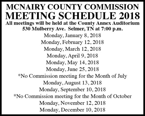 McNairy County Mayor-Meetings