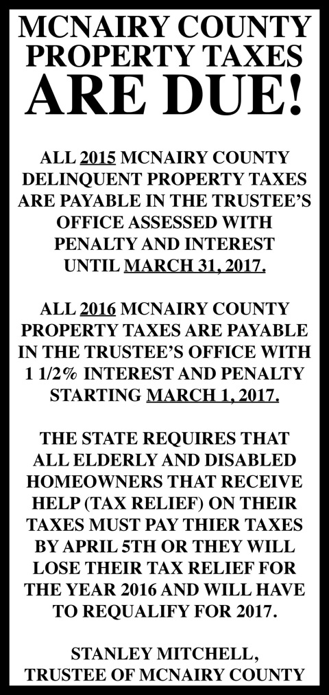 McNairy County Trustee-Taxes