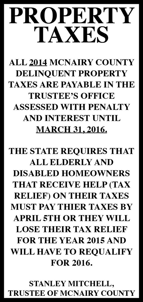 McNairy County Trustee-Taxes