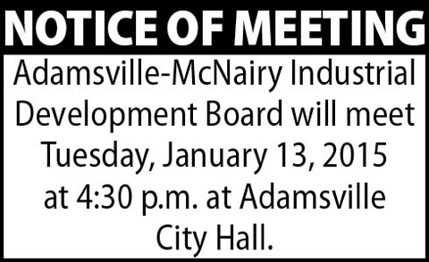 Town of Adamsville-Industrial meeting