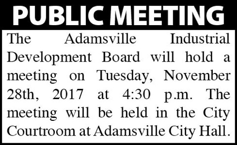 Town of Adamsville-Meeting
