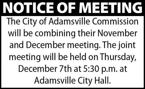Town of Adamsville-Meeting