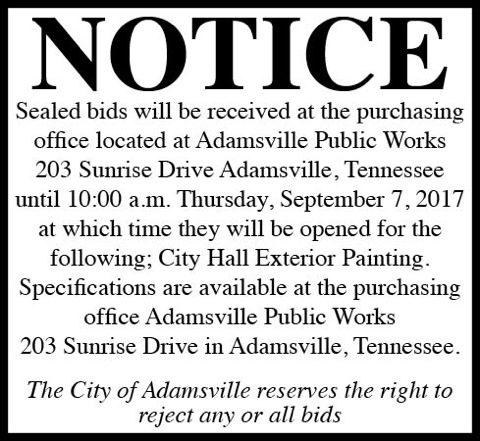 Town of Adamsville-Painting Bids