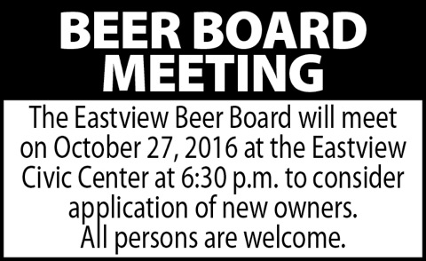 Town of Eastview-Beer Board