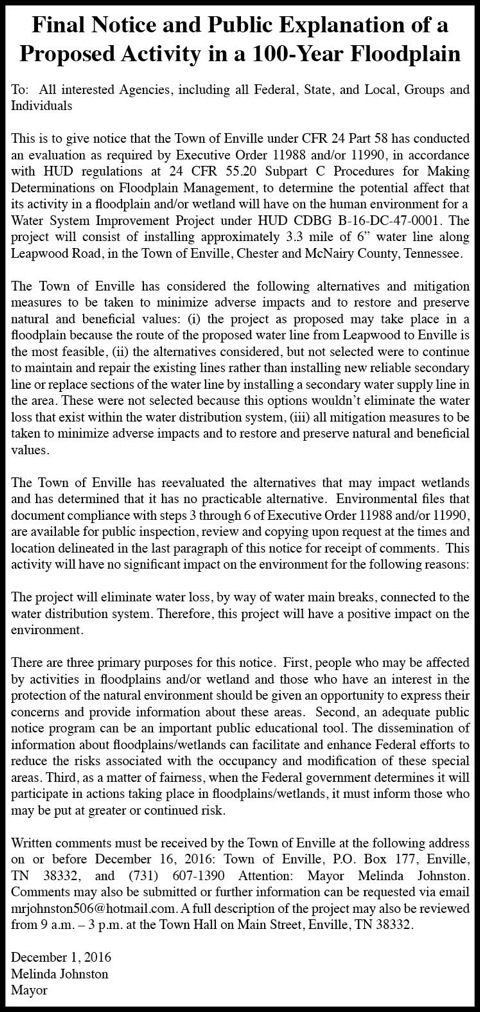 Town of Enville-Floodplain